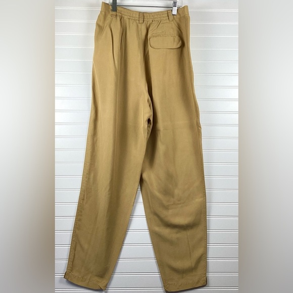 KrissKross Sport Vintage camel Silk Pants high Rise Size 10 - Picture 4 of 9